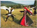 adygeisches Tanzpaar in Maikop-Südrussland